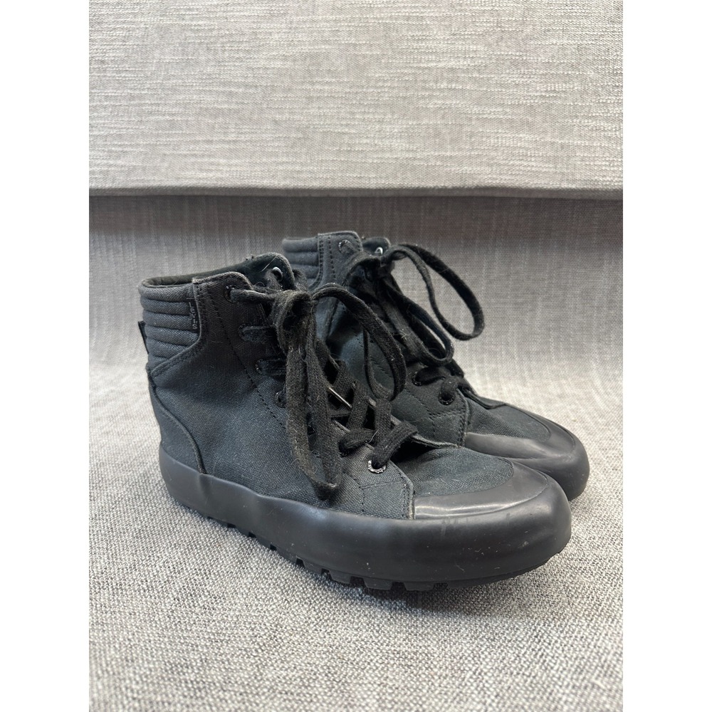 Levi's Olivia 520242A481 Womens 6.5 Sneaker Black Canvas High Top Lace Up Shoes